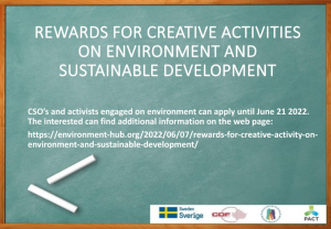 Rewards for creative activity on environment and sustainable development